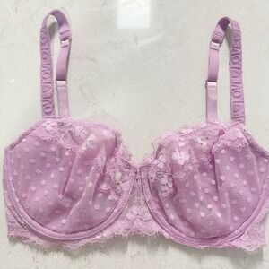 Victorias Secret Womens Dream Angels Push Up Bra Size 34DD Lace Unpadded Lined